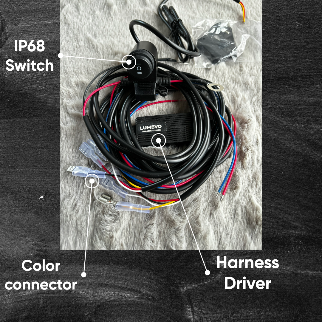 Lumevo IP68 Wiring Harness and Switch